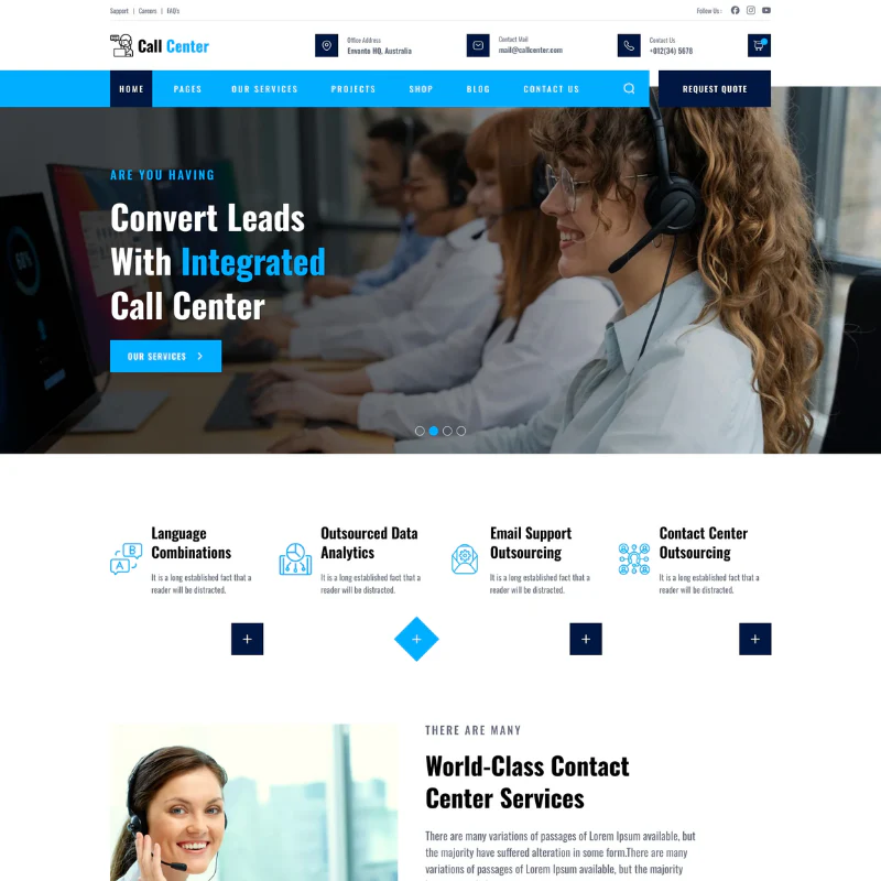 Call Center WordPress Theme - Image 2