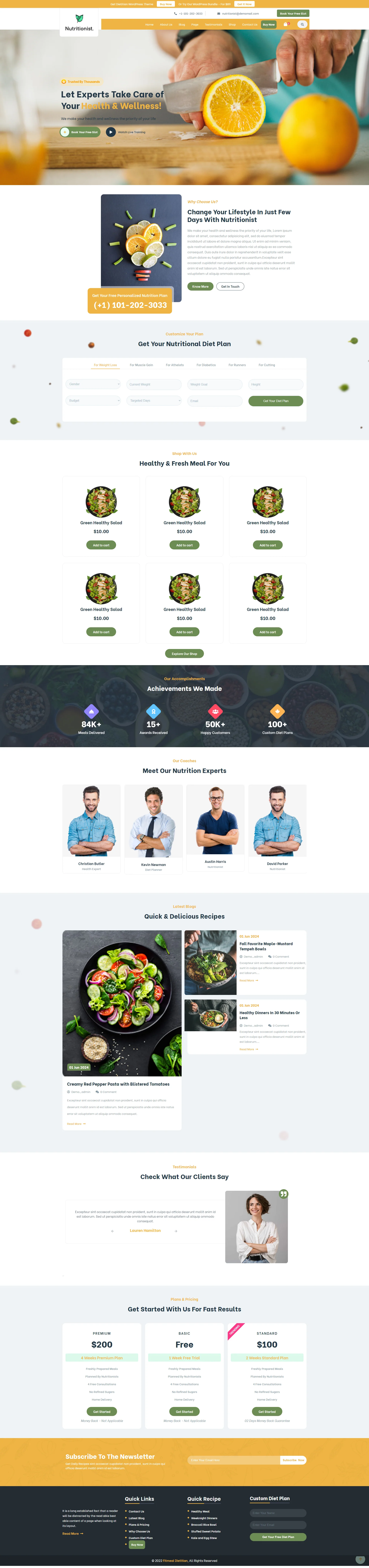 Dietitian WordPress Theme