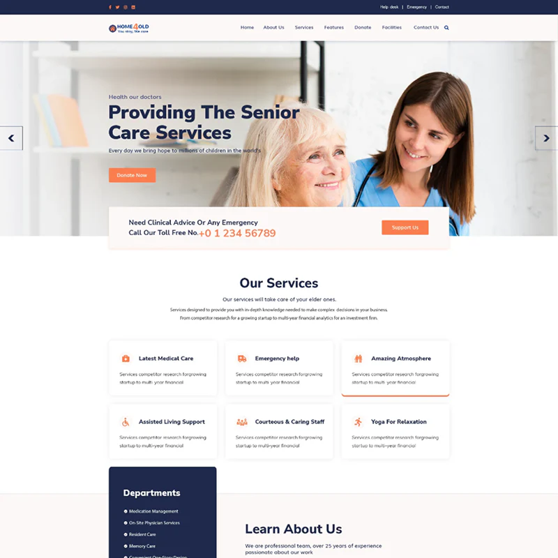 Elderly Care WordPress Theme - Image 2