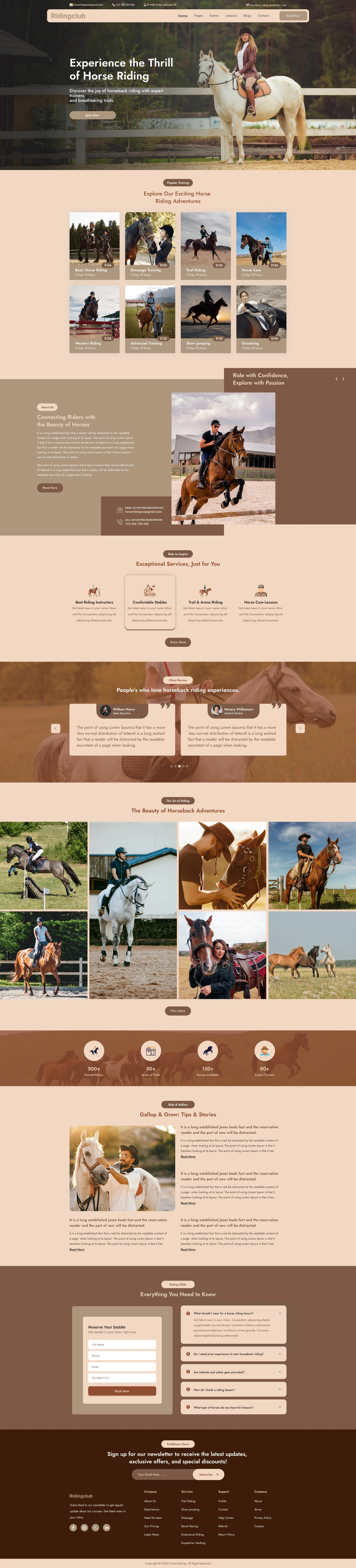 Equestrian Sports WordPress Theme