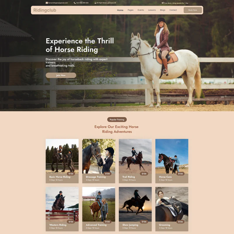 Equestrian Sports WordPress Theme - Image 2