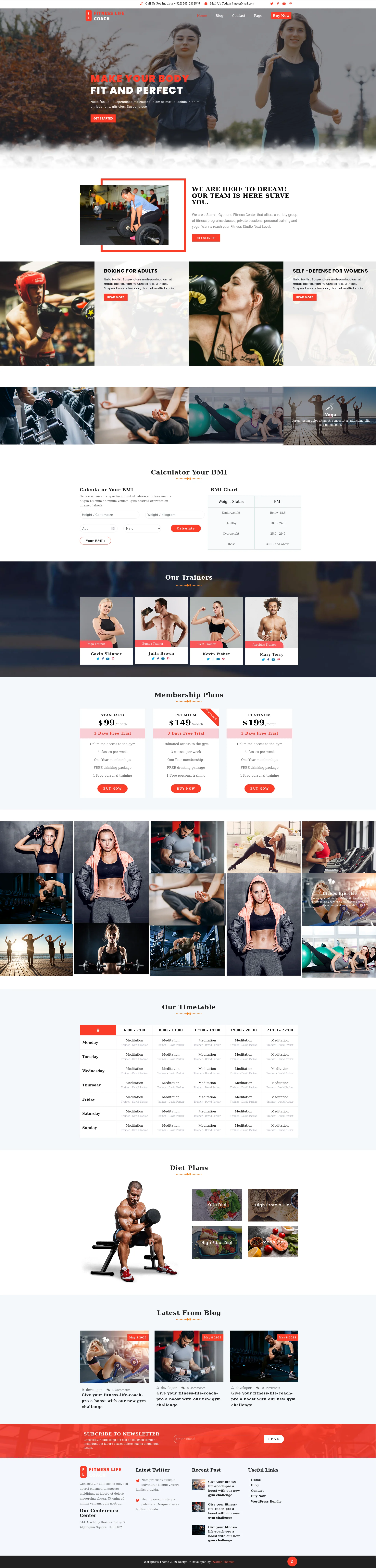 Fitness Coach WordPress Theme