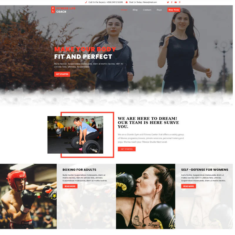 Fitness Coach WordPress Theme - Image 2