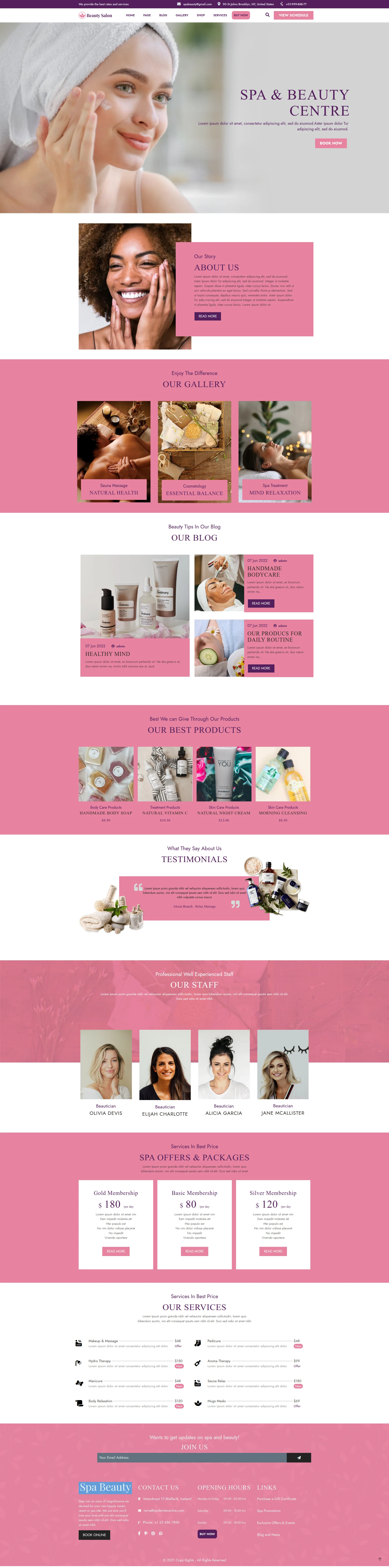 Hair Salon WordPress Theme