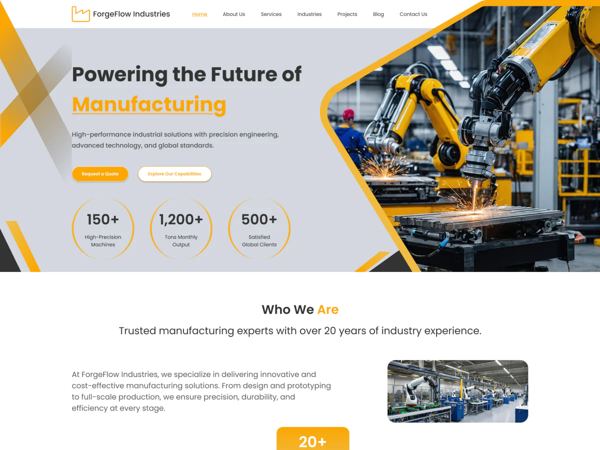 Manufacturing WordPress Theme - Image 2