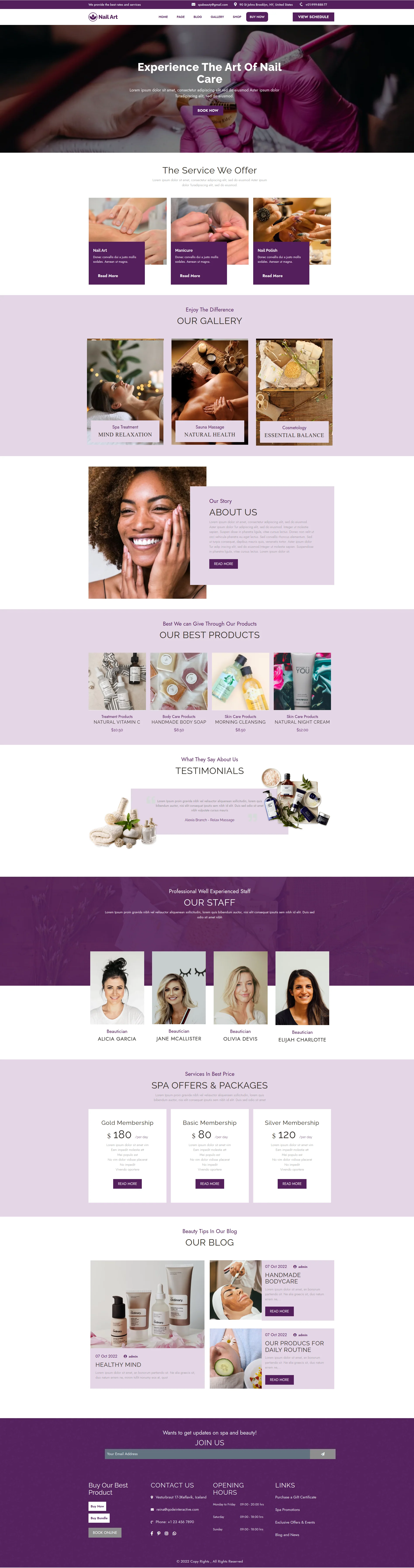 Nail Salon WordPress Theme