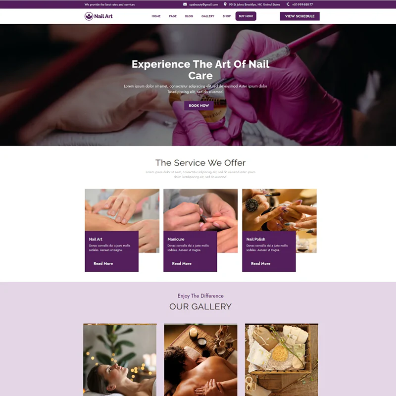 Nail Salon WordPress Theme - Image 2