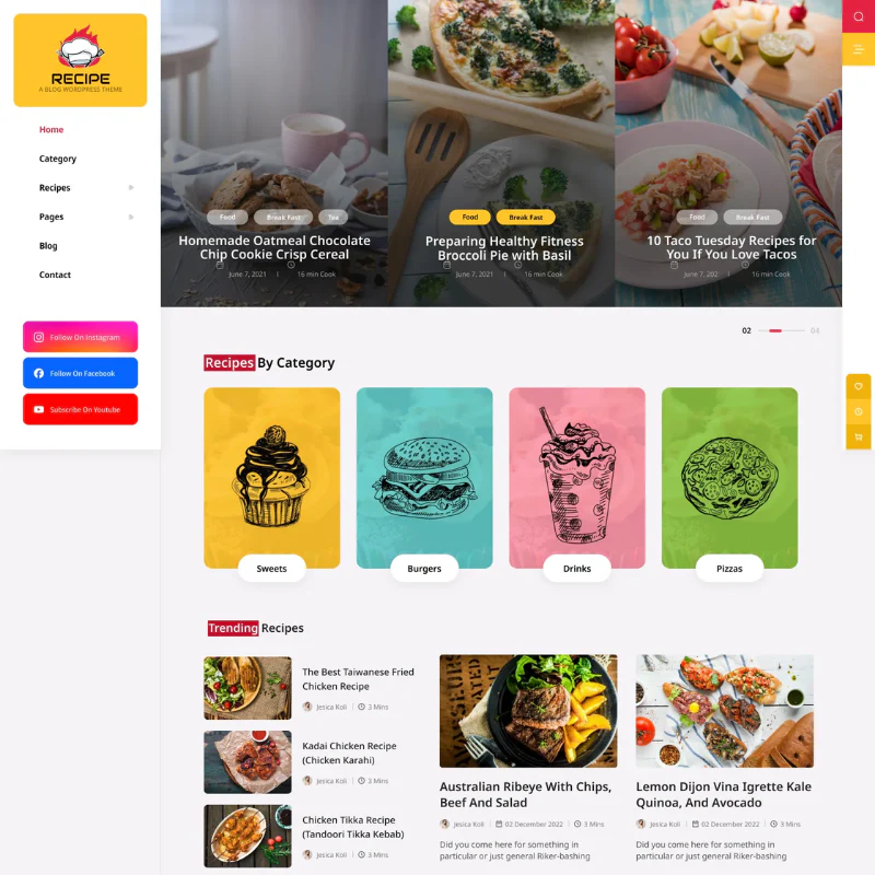 Recipes WordPress Theme - Image 2