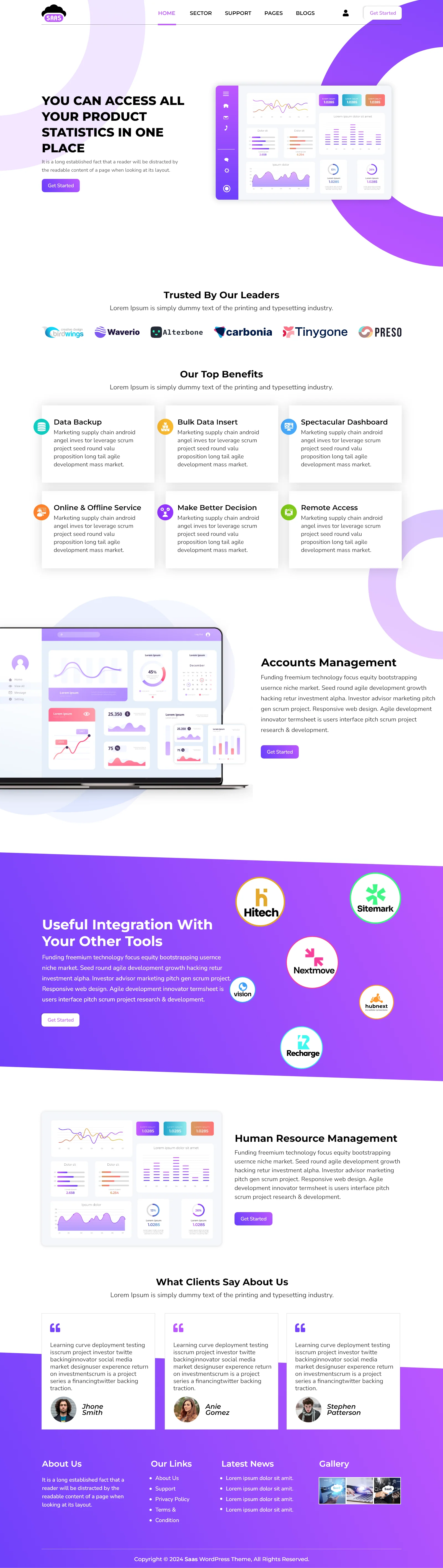 Saas WordPress Theme