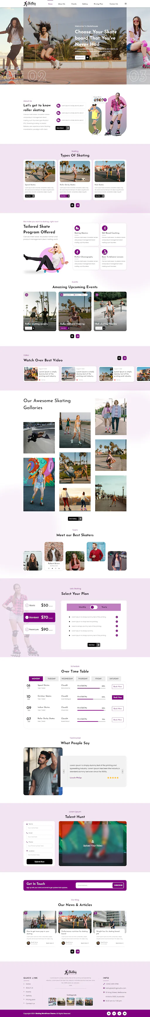Skating Routines WordPress Theme
