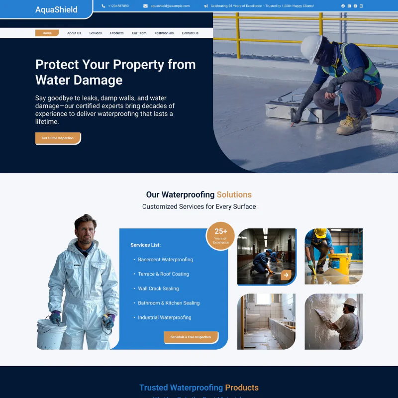 Waterproofing WordPress Theme - Image 2